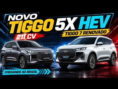 NOVO TIGGO 5X HEV CHEGA AO BRASIL! Híbrido de verdade com até 211 cv