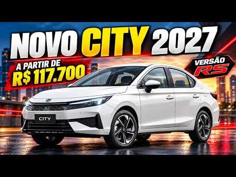 Novo Honda City 2027: Visual de Prelude, Versão RS e Tudo o Que Mudou