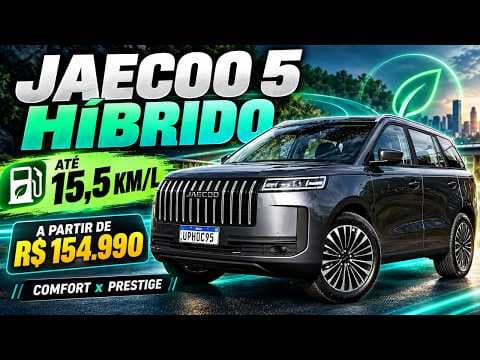 Novo Jaecoo 5 tem 224 cv, 800 km de autonomia e preço de R$ 154.990