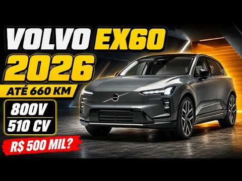 Volvo EX60 chega ao Brasil com 660 km de autonomia e recarga ultrarrápida! #volvo #ex60 #volvoex60