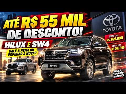 Toyota corta preços da Hilux e SW4 após avanço da concorrência
