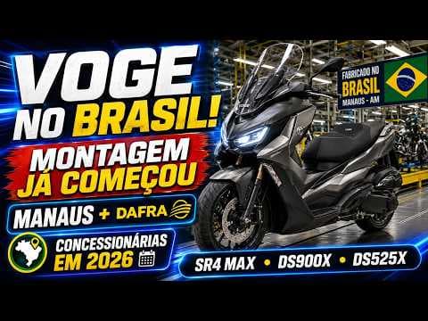 Voge Começa a Montar Motos no Brasil! Chinesa Inicia Produção em Manaus