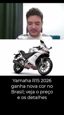 Nova Yamaha R15 2026 chega na cor R-White e mantém motor com VVA #yamaha #r152026 #yamahar15