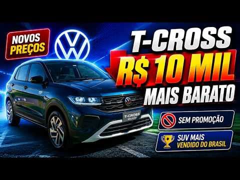 VW T-Cross FICA R$ 10 MIL MAIS BARATO! Agora ficou competitivo?