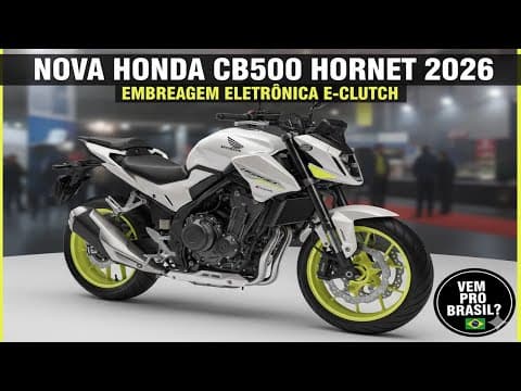 Nova Honda CB500 Hornet 2026 chega com embreagem automática E-Clutch!