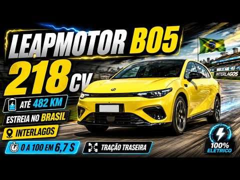 Leapmotor B05 chega ao Brasil com 218 cv e autonomia de 482 km