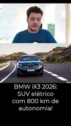Novo BMW iX3 2026: SUV elétrico com 800 km de autonomia!