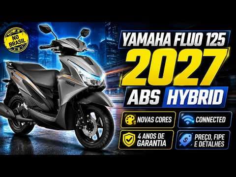 Yamaha Fluo 2027: preço, Fipe, cores, tecnologia e detalhes da scooter híbrida