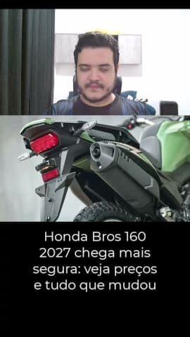 Honda Bros 160 2027 ganha novos equipamentos e ABS mais completo #honda bros160 #bros1602027