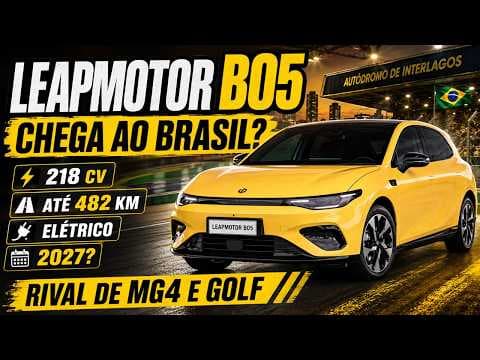 Leapmotor B05 chega ao Brasil! Elétrico de 218 cv e até 482 km de autonomia