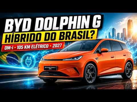 Novo BYD Dolphin G híbrido terá 105 km elétricos e produção no Brasil