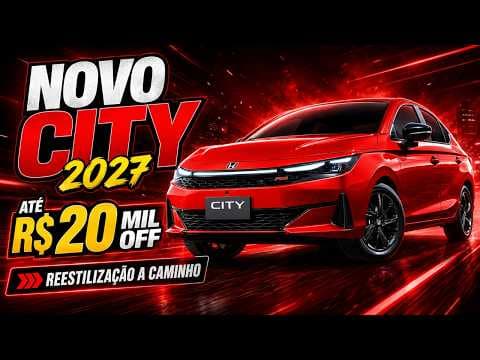 Novo Honda City 2027 está chegando e atual tem desconto de R$ 20 MIL!