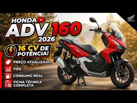 Nova Honda ADV 160 2026: preço, potência e equipamentos