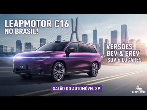 Leapmotor C16 chega ao Brasil: SUV elétrico gigante com 6 lugares!