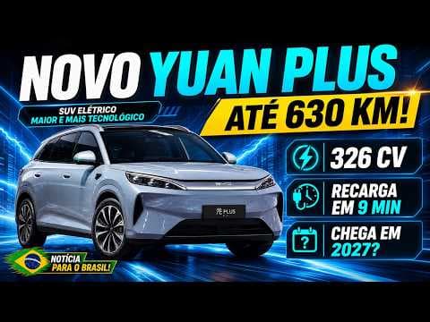 Novo BYD Yuan Plus Pode Chegar ao Brasil em 2027 com Visual Totalmente Renovado