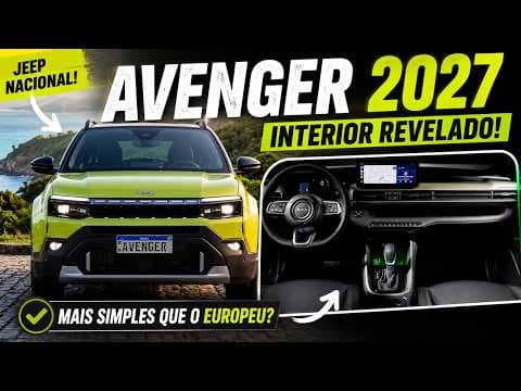 Novo Jeep Avenger 2027 Nacional Revela Interior e Pode Usar Motor do Citroën C3!