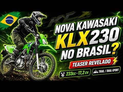 Kawasaki KLX230 2027 pode chegar ao Brasil! Nova trail vem aí?