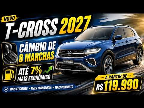 T-Cross 2027 muda câmbio, ganha equipamentos e promete consumir 7% menos