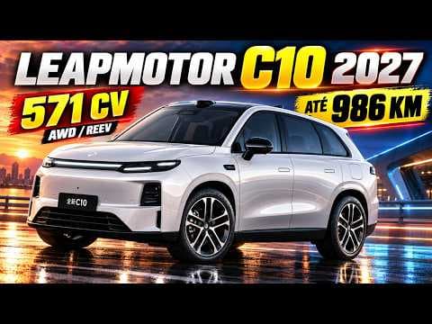 NOVO LEAPMOTOR C10 2027: 571 CV, 986 KM de autonomia e futuro NACIONAL!