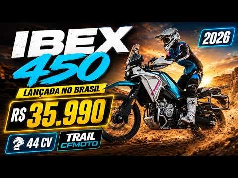 CFMOTO Ibex 450 2026 chega ao Brasil por R$ 35.990 com motor bicilíndrico