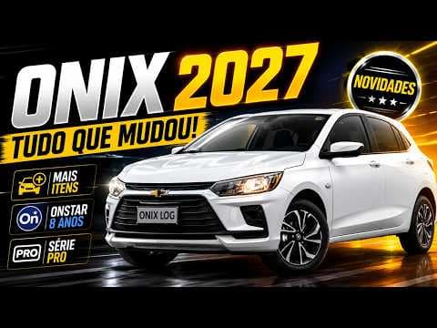 Novo Chevrolet Onix 2027 estreia com série especial Pro e mais equipamentos!