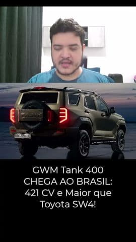 GWM Tank 400 CHEGA AO BRASIL: 421 CV e Maior que Toyota SW4! #gwm #tank400 #gwmtank400 #toyotasw4