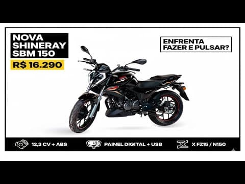 Nova Shineray SBM 150 chega ao Brasil por R$ 16.290 — rival direta da Yamaha e Bajaj!