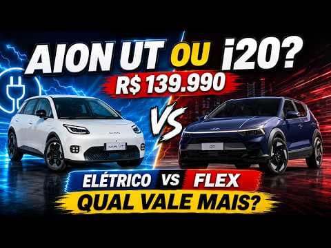 GAC Aion UT ou Hyundai i20: elétrico potente ou turbo flex completo?