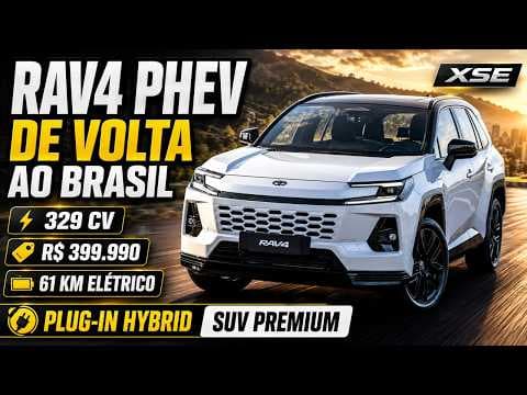 Toyota RAV4 PHEV volta ao Brasil com 329 cv e custa os mesmos R$ 399.990!